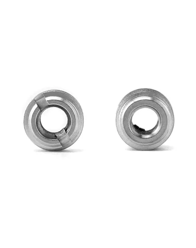 Vista 6 de QWORK Inserto roscado de acero inoxidable para madera dura, roscas internas 1/4-20, paquete de 20 insertos de tuerca de 5/8" de largo para maderas