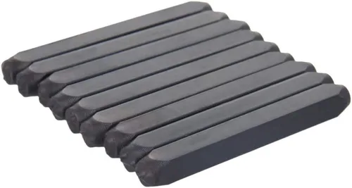 Vista 9 de Utoolmart Juego de sellos de metal con números, 0.31 pulgadas, 0.31 pulgadas, digital de 0 a 9, herramientas de punzón de acero y cuero de madera