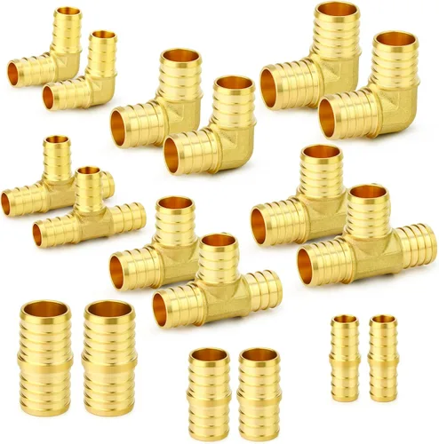 Vista 15 de GASHER 10 piezas sin plomo latón 1 "acoplamiento Pex, accesorios Pex de 1 pulgada para tubería Pex