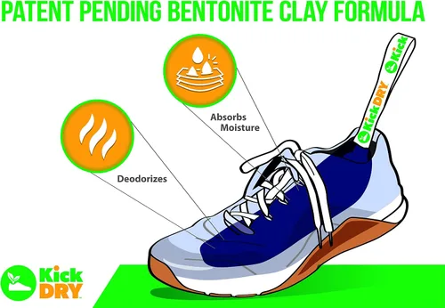 Vista 2 de KickDry Secador de zapatos y desodorante eliminador de olores y amortiguador de humedad de zapatos portátil y fácil de usar