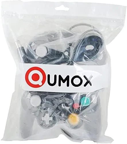 Vista 7 de QUMOX 2x negro Wired Classic Controller Joypad GamePad for Nintendo GameCube GC Wii Turbo Lento característica
