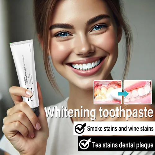Vista 4 de R&O Ageratum Pasta dental blanqueadora con carbón de bambú, 3.53 onzas, elimina manchas difíciles, ideal para blanquear los dientes, reduce