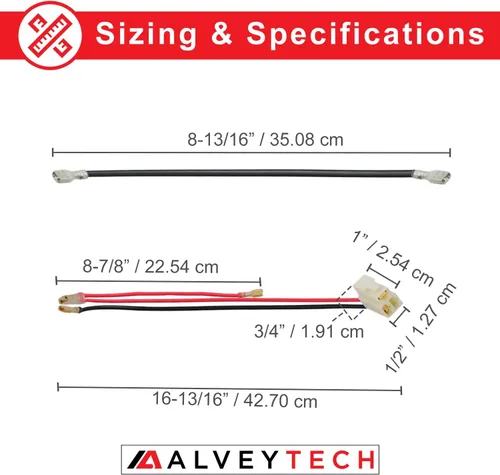 Vista 5 de AlveyTech Paquete de baterías prémium de 24 voltios para scooter eléctrico Razor E300 y E325 (rango estándar de 7 Ah, versiones 1-4), juego de 2