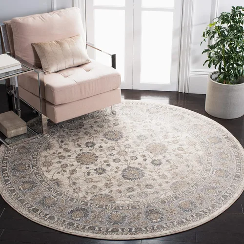 Vista 60 de Safavieh Sofia Collection SOF330B, tapete clásico color gris claro y beige, Polipropileno