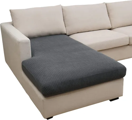 Vista 19 de Eismodra - Funda de sofá modular y en forma de L, funda para chaise longue, funda elástica mágica para sofá de 3 cojines en forma de L, funda
