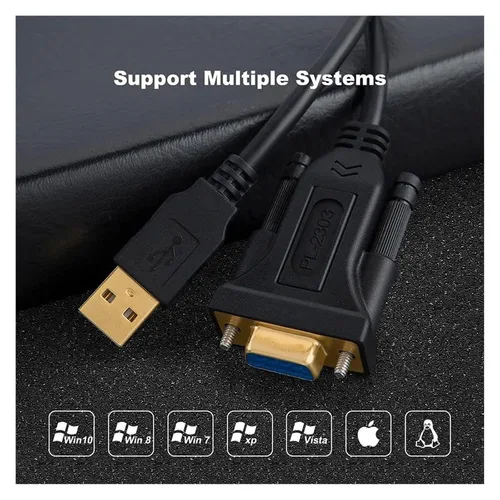 Vista 5 de Cord Creation USB to RS232 Adapter with PL2303 Chipset, 6.6ft 2.0 Male to Female DB9 Serial Converter Cord(3m FTDI Chipset)