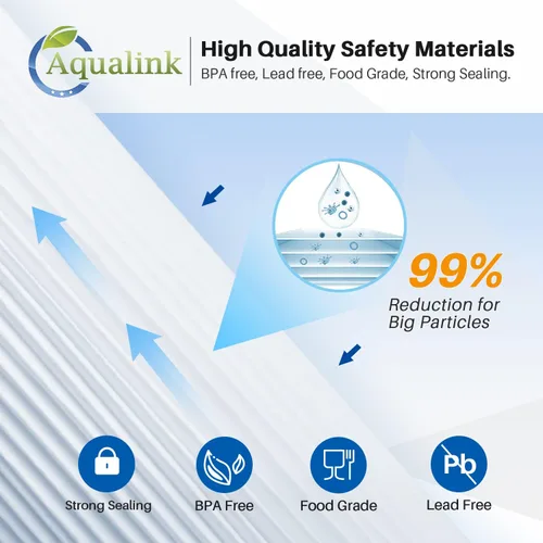Vista 5 de AQUALINK PPL10BB - Filtro de sedimento plisado para toda la casa de 10 x 4.5 pulgadas para agua de pozo, cartucho de repuesto para GE FXHSC