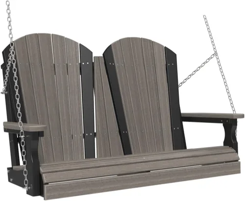 Vista 27 de LuxCraft Columpio Adirondack de 4' - Disponible en 22 colores Caoba antigua