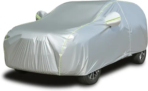 Vista 18 de Tecoom Funda impermeable para todo tipo de clima, resistente al viento, protector de granizo con forro polar y puerta con cremallera, protección