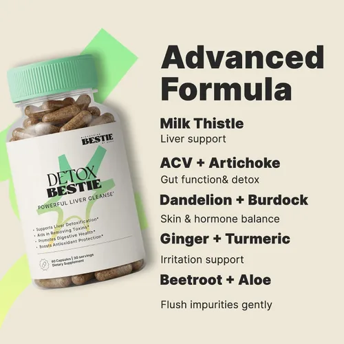 Vista 2 de Biohacking Bestie Detox Bestie Supplement - Detox Cleanse for Women & Men, Supports Liver Health, Promotes Digestive Health, Helps Remove Toxins