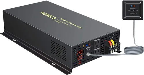 Vista 8 de WZRELB Onda sinusoidal pura de potencia completa 12V a 120V DC a CA inversor de corriente (RBP500S)