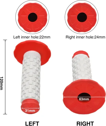 Vista 6 de Asamblea del acelerador de motocicleta de 0.866 in CNC de aluminio Twist Throttle Grips con cable del acelerador y agarre del manillar para CRF50
