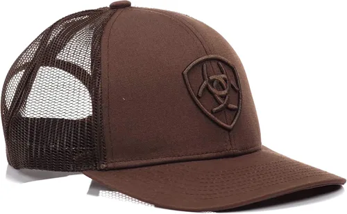 Vista 2 de ARIAT Gorra marrón con logotipo de Snapback Shield para hombre