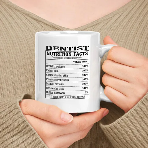 Vista 223 de Employee Apreciation Gift For Administrator Información nutricional, White 11oz Ceramic Mug