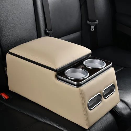 Vista 9 de Coverado - Organizador de consola central para auto, consolas universales para asiento trasero, organizador y almacenamiento para asiento
