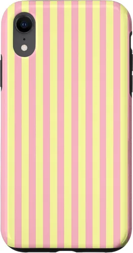 Vista 25 de Funda para iPhone 17 con rayas verticales amarillas y rosadas