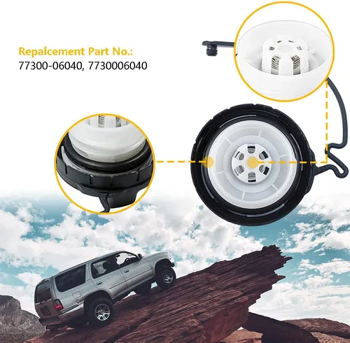 Vista 3 de Tapa de depósito de combustible Compatible con Toyota 4Runner Camry Corolla FJ Cruiser Highlander Land Cruiser RAV4 Sequoia Sienna Tacoma Tundra