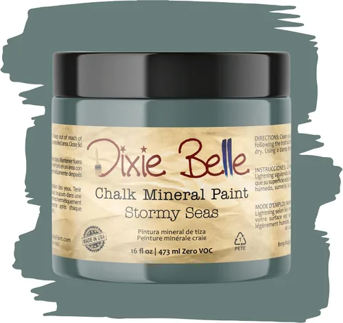 Vista 93 de Pintura para muebles con acabado de tiza Dixie Belle Paint Company - Amatista (4oz) - Pintura mineral de tiza chic púrpura profundo mate