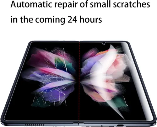 Vista 5 de Protector de pantalla antirreflejo antiespía para Samsung Galaxy Z Fold 4 5G 2022, privacidad exterior interior mate suave película antiarañazos