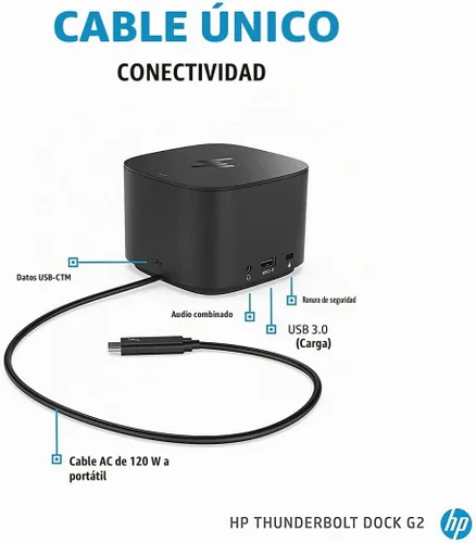 Vista 2 de HP Base Thunderbolt G2 (120W)