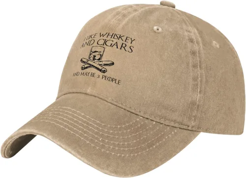 Vista 132 de Philysonic Funny Hat I Like Whisky and Cigars and Maybe 3 People Sombreros para Hombres Gorras de Béisbol Gorras Ajustables