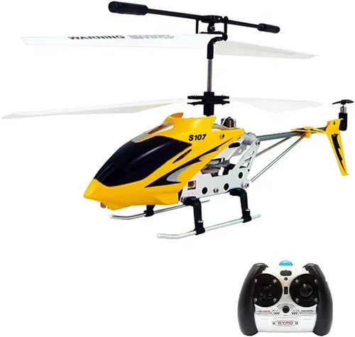 Vista 9 de Goolsky Helicóptero RC S107G, helicóptero de control remoto de 3 canales con giroscopio para principiantes (azul)