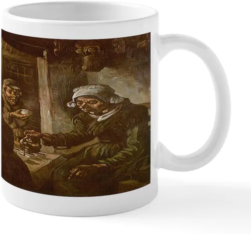 Vista 8 de CafePress Irises By Vincent Van Gogh Taza de café de cerámica de 11 oz (11.0 fl oz)