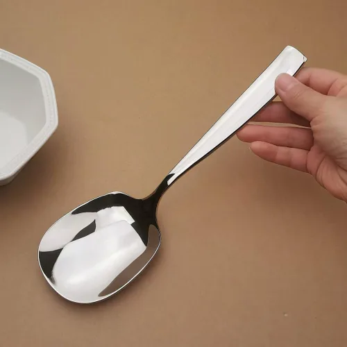 Vista 6 de Cuchara grande para servir, de acero inoxidable 316L, cuchara para servir bufé de 9.5 pulgadas (paquete de 1)