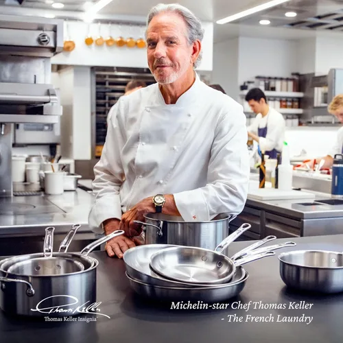 Vista 12 de Thomas Keller Insignia by Hestan - Calentador de mantequilla de acero inoxidable de 0.75 cuartos de galón, compatible con placa de inducción