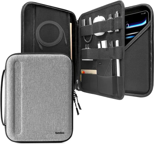 Vista 9 de tomtoc Funda tipo cartera para iPad Pro M5/M4 de 13 pulgadas, iPad Air M3/M2 2025-2024, iPad Pro M2/M1 de 12.9 pulgadas, funda protectora con Negro
