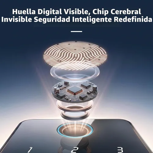 Vista 6 de Cerradura de puerta de entrada sin llave, cerradura inteligente biquole con Negro