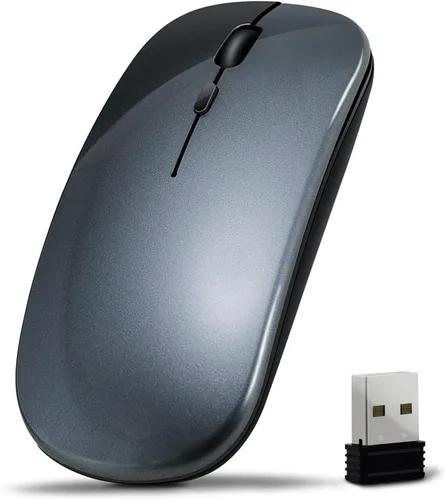 Vista 8 de Ratón inalámbrico Bluetooth para iPad/MacBook Pro/Air/laptop/pc Ratón silencioso recargable portátil delgado para Surface Pro/Lenovo/Samsung Tablet