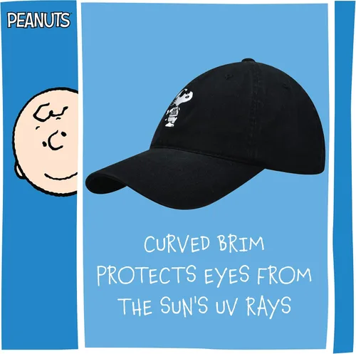 Vista 3 de Concept One Peanuts Snoopy Dad Hat, Adult Baseball Cap with Curved Brim