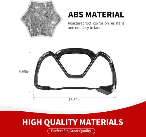 Vista 2 de RAZPOY Moldura del panel de salpicadero, cubierta de tablero de consola central compatible con Chevy Colorado 2014-2022 y accesorios interiores