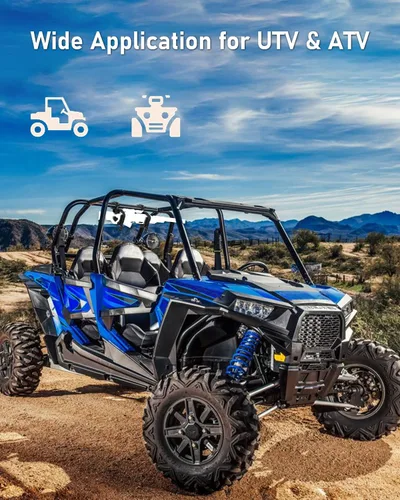 Vista 3 de Belinous Soporte para Armas UTV, Rack para Armas UTV Rack para Arco Soporte para Pala se Ajusta a Barras de Rollo de 1.75"- 2" Compatible