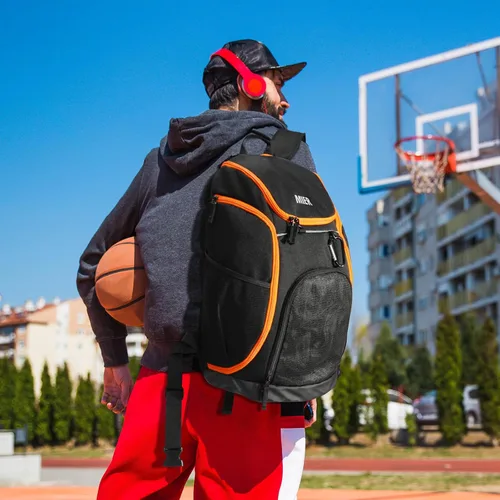 Vista 5 de MIER Gym Backpack 40L Basketball Backpack with Ball Compartment & Shoes Storage Multi-Functional Sports Soccer Bag Large Equipment Back Pack