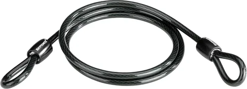 Vista 4 de Kryptonite Candado en U para bicicleta con cable de acero trenzado, cerradura antirrobo en U de alta seguridad, grillete de 0.472 in y cable