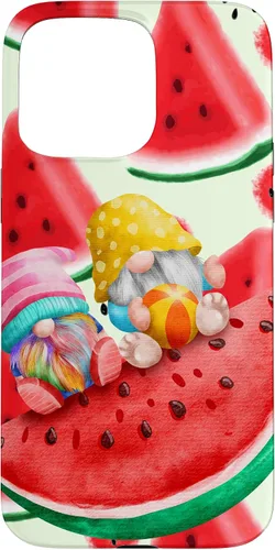 Vista 31 de Summertime with My Gnomies Watermelon Retro Beach Summer Case for iPhone 17