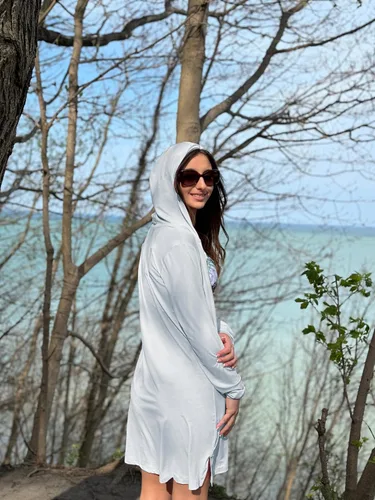 Vista 6 de Willit UPF 50+ - Cubierta de natación para mujer, protección solar, traje de baño de playa, traje de baño, chaqueta larga con capucha SPF