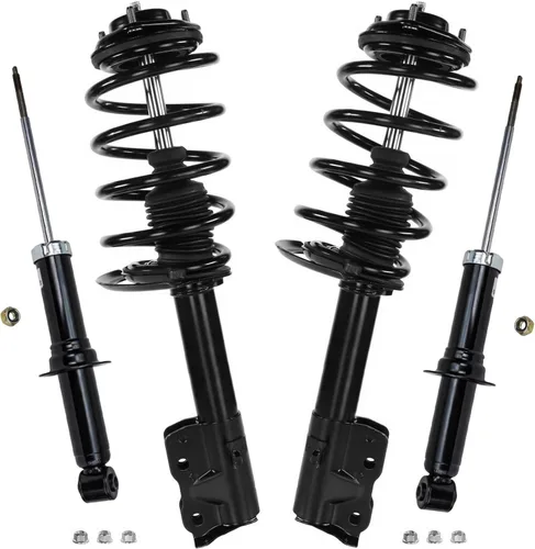 Vista 164 de Detroit Axle - Puntales y Amortiguadores para Chevy Traverse Buick Enclave GMC Acadia Saturn Outlook 2007-2012, 2 puntales delanteros con resorte