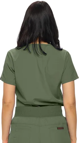 Vista 3 de Camiseta médica para mujer con un bolsillo para mujer