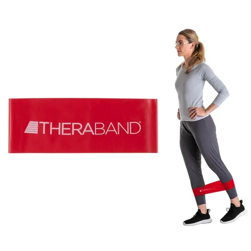 Vista 14 de Banda de látex profesional de resistencia TheraBand para pilates, crossfit, yoga, tonificación, estiramiento, entrenamiento de fuerza sin pesas