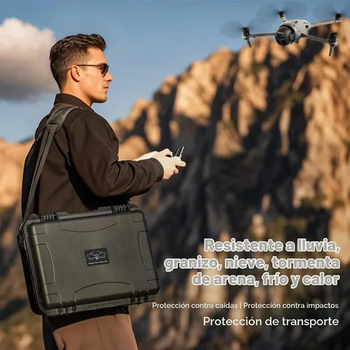 Vista 7 de STARTRC Estuche rígido impermeable para DJI Mavic 4 Pro Drone Combo, Fly More Combo, se adapta al control remoto RC 2/RC Pro 2, hasta 9