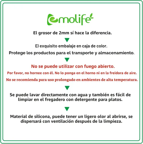 Vista 5 de emolife Alfombrilla resistente al calor para freidora de aire, alfombrillas de silicona gruesas para encimera de cocina, protector de encimera Negro