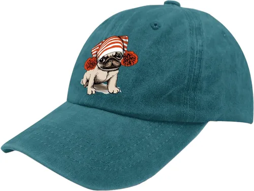 Vista 2 de Gorras Pug Dog Dad Hat, sombrero gráfico para mujer