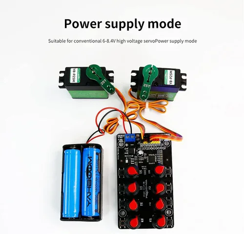 Vista 5 de Yahboom Controlador de servomotores RC de 8 canales, herramienta de centrado de controlador con protección contra sobrecorriente, 2 modos de control