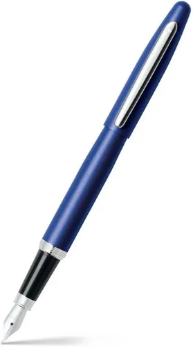 Vista 23 de Sheaffer VFM - Pluma estilográfica con acabado mate negro, detalles cromados, con punta mediana