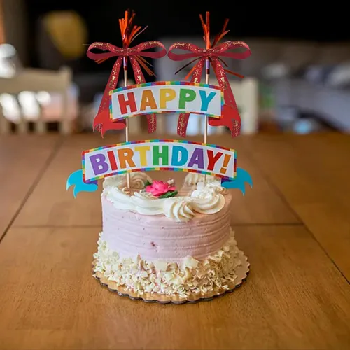 Vista 7 de Cinta de feliz cumpleaños de 1 pulgada, cintas de satén de cumpleaños rojas con estampado dorado para decoración de cumpleaños, envoltura