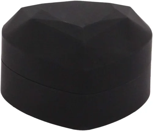 Vista 7 de Naimo Caja de anillo de compromiso, pendientes, moneda, joyero, caja con luz LED, para propuesta, compromiso, regalo de boda Negro