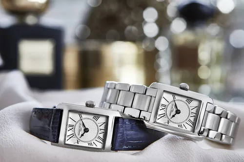 Vista 2 de Frederique Constant Classics Carree Reloj de mujer de acero inoxidable con esfera plateada FC-200MC16B, plateado, Reloj analógico, movimiento